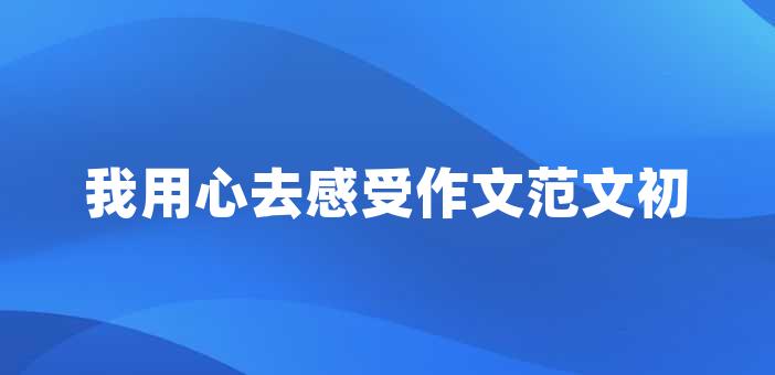 我用心去感受作文範文初中我用心初中 我用心去感受以前,總是母親告訴