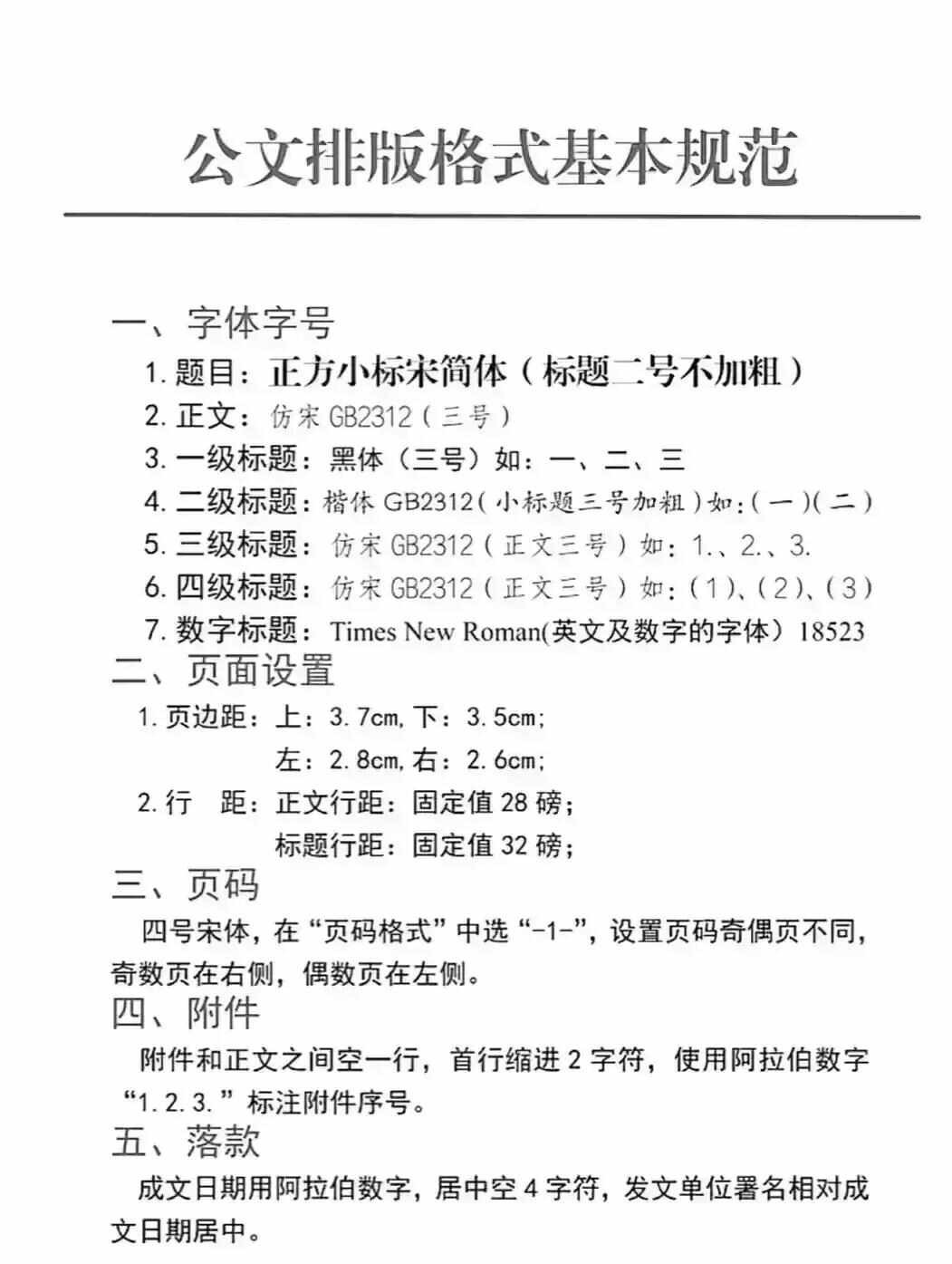 90%的人,都还不熟悉的公文格式排版要求